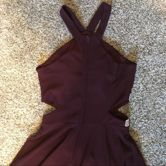 Plum High-Low Dress - Picture 3 of 4